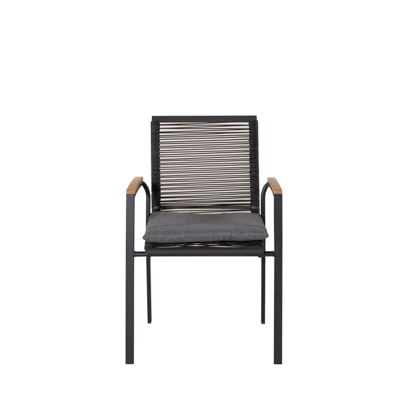 Dallas Krzesło ogrodowe czarny, naturalny.