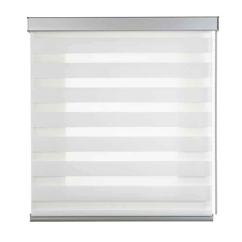 Roleta dzień i noc, roleta zwijana z najwyższej jakości wykończeniem aluminiowym, biały 200 x 250 cm