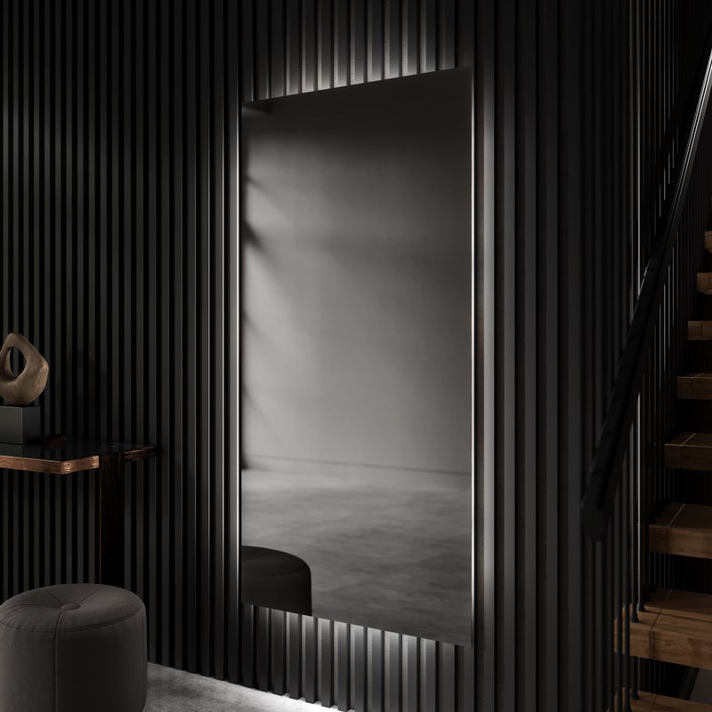 Pionowe prostokątne niestandardowe lustro LED Oświetlenie łazienkowe (60x180cm) Chłodna biel 7000K