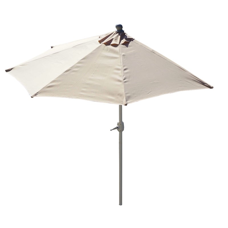 Parasol półokrągły Parla, parasol balkonowy, UV 50+ poliester/aluminium 3 kg ~ 300 cm kremowy bez stojaka