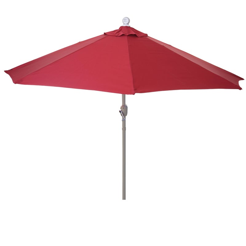 Parasol półokrągły Parla, parasol balkonowy, UV 50+ poliester/aluminium 3 kg ~ 300 cm bordowy bez stojaka