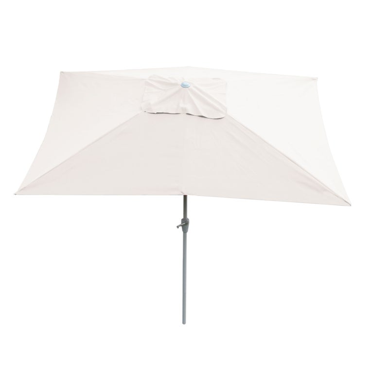 Parasol ogrodowy N23, parasol ogrodowy, 2x3 m prostokątny, odchylany, poliester/aluminium 4,5 kg, ochrona UV 50+ ~ kremowy