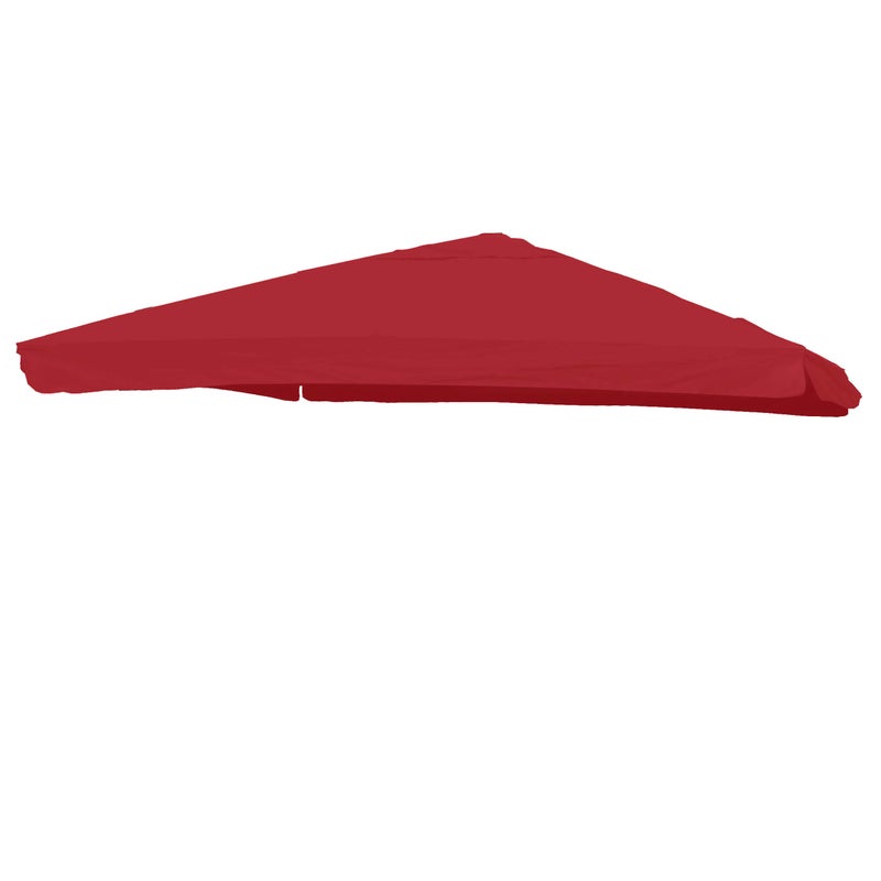 Wymienny pokrowiec na luksusowy parasol HWC-A96 z klapą, pokrowiec na parasol, 3,5x3,5m (Ø4,95m) poliester 4kg ~ bordowy