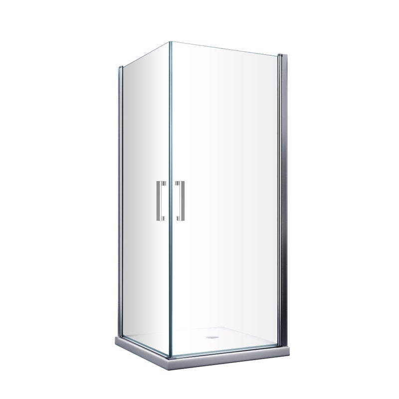 Kabina prysznicowa narożna z podwójnymi drzwiami, szkło hartowane 8 mm, Easy-clean, odwracalna 66,5-68,5 x 76,5-78,5 H 200 cm