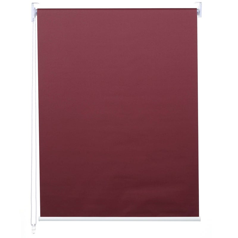 Roleta HWC-D52, roleta okienna boczna zaciągana, 90x160cm ochrona przeciwsłoneczna zaciemniająca nieprzezroczysta ~ bordo