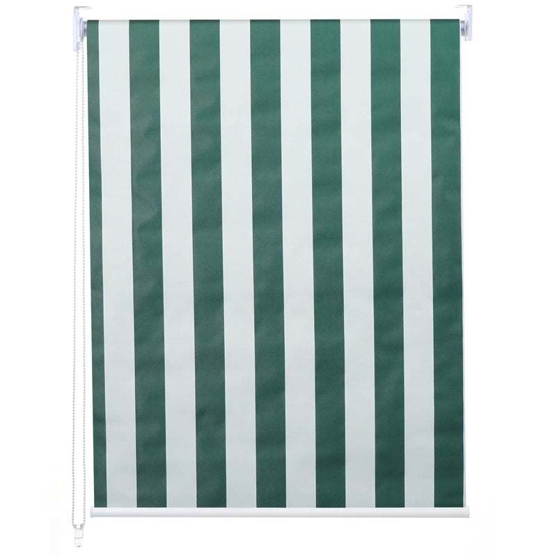 Roleta HWC-D52, roleta okienna boczna zaciągana, 80x230cm ochrona przeciwsłoneczna zaciemniająca nieprzezroczysta ~ zielony/biały