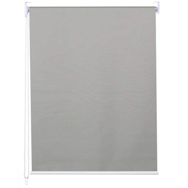 Roleta HWC-D52, roleta okienna boczna zaciągana, 90x160cm ochrona przeciwsłoneczna zaciemniająca nieprzezroczysta ~ szary