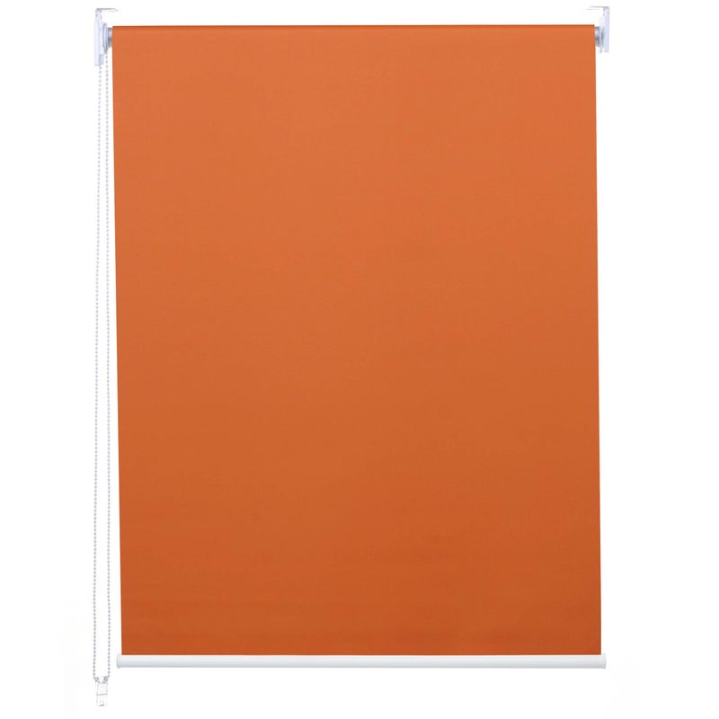 Roleta HWC-D52, roleta okienna boczna zaciągana, 70x230cm ochrona przeciwsłoneczna zaciemniająca nieprzezroczysta ~ pomarańczowy
