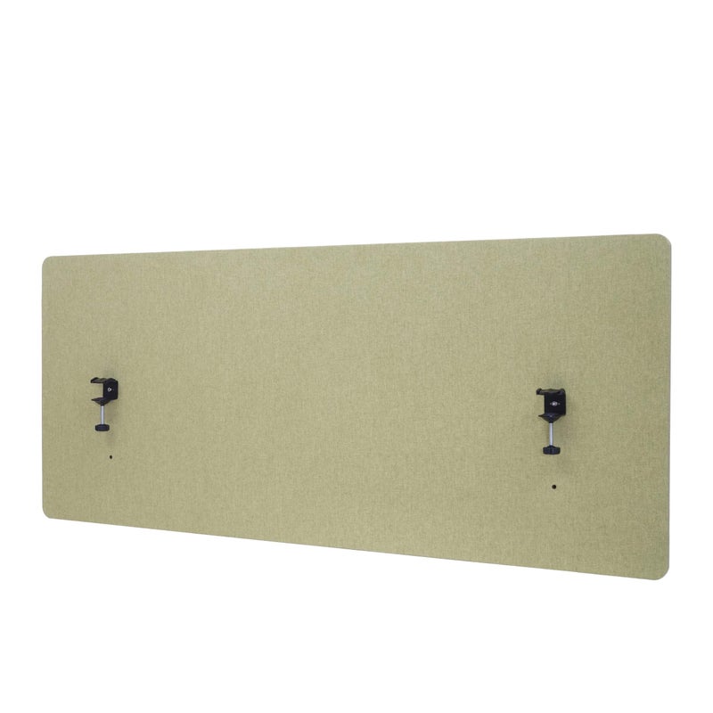Akustyczna ścianka działowa na biurko HWC-G75, biurowa ścianka działowa na biurko, dwuścienna tkanina/tkanina ~ 60x140cm zielona