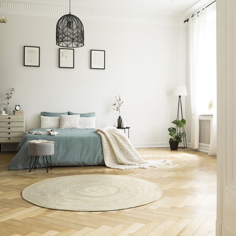 Hamid - ALHAMBRA BLANCO Okrągły dywan z juty 150x150cm