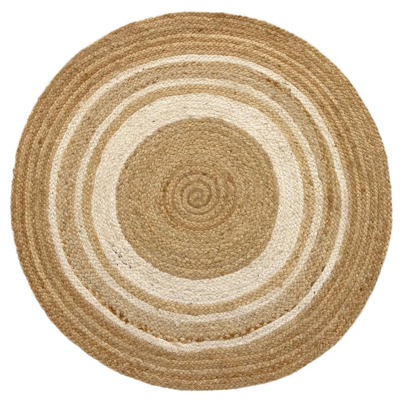 Hamid - ALHAMBRA GRECA 100x100cm - Dywan z juty Okrągły