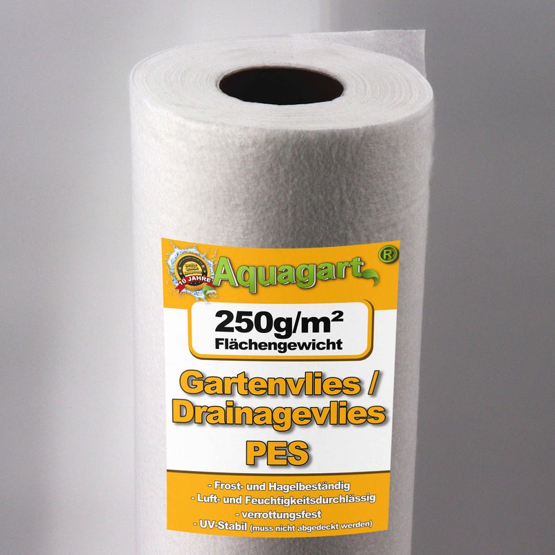 Filc geowłókninowy 120 m², folia ściółkująca, filc ściółkujący przeciw chwastom, filc stawowy 250 g, 1,6 m