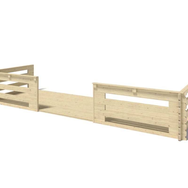 Weranda do domku ALTANKA 6x2 m - kolor naturalny, drewniana, DOM555, 1szt.