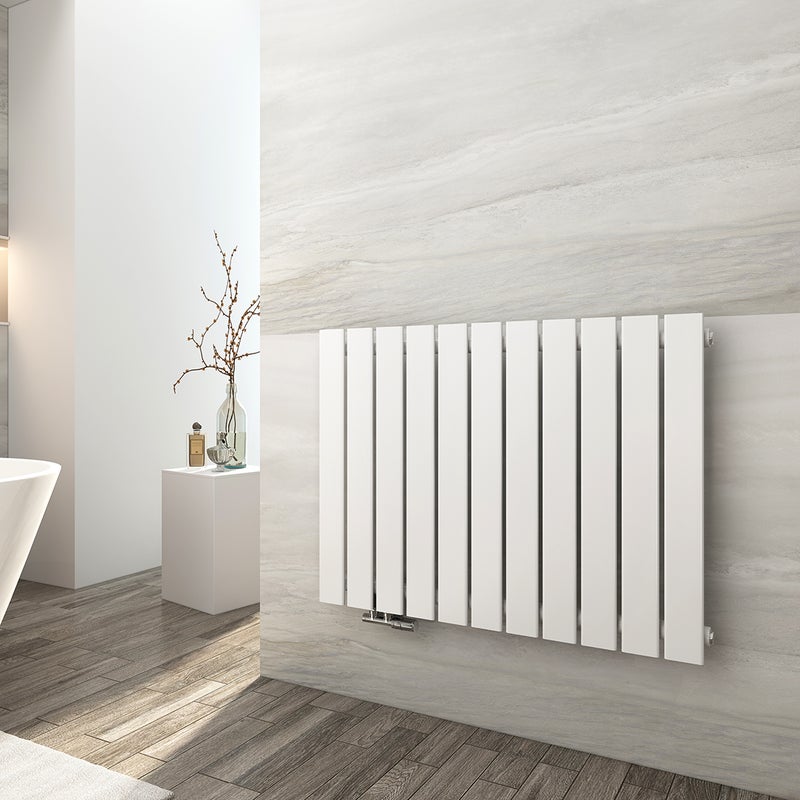 EMKE Grzejnik Stalowy Pojedynczy Poziomy 618W, 63x85 cm, 4 bar, do 5 m² – Biały