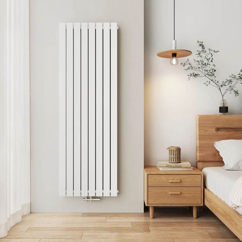 EMKE Grzejnik Stalowy Podwójny Pionowy 2227W, 180x61,6 cm, 4 bar, do 20 m² – Biały