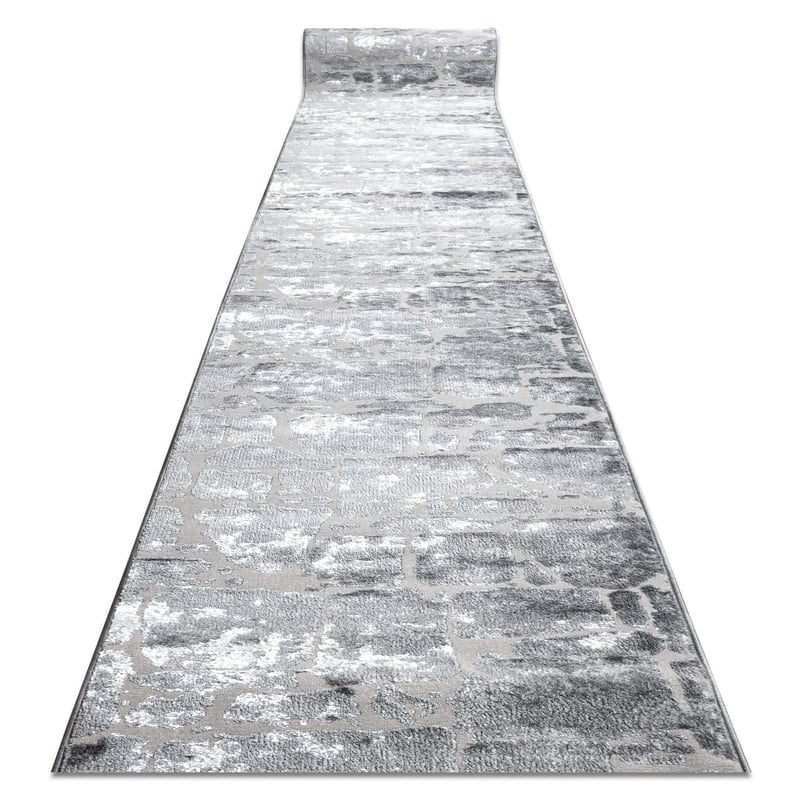 Chodnik Strukturalny MEFE 6184 dwa poziomy runa ciemnoszary 100 cm 100x1000 cm