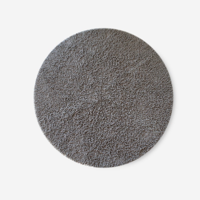 Dywanik okrągły dla dzieci Spring Grey Ø140 cm z bawełny – Ręcznie wykonany do pokoju lub strefy zabaw