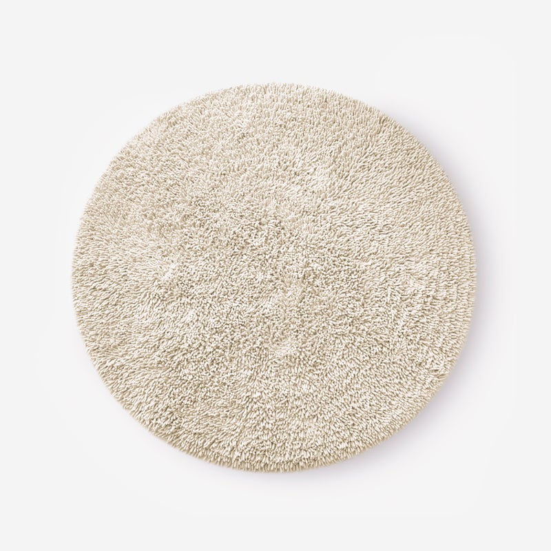 Dywan okrągły dziecięcy bawełniany Spring Ivory Ø140 cm Dywanik ręcznie wykonany beżowy