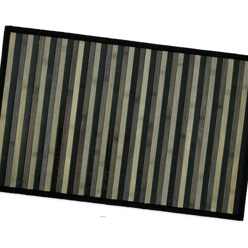 Dywan Bambusowy 50x235 cm Antypoślizgowa Prostokątny Obrus śniadaniowy Czarny