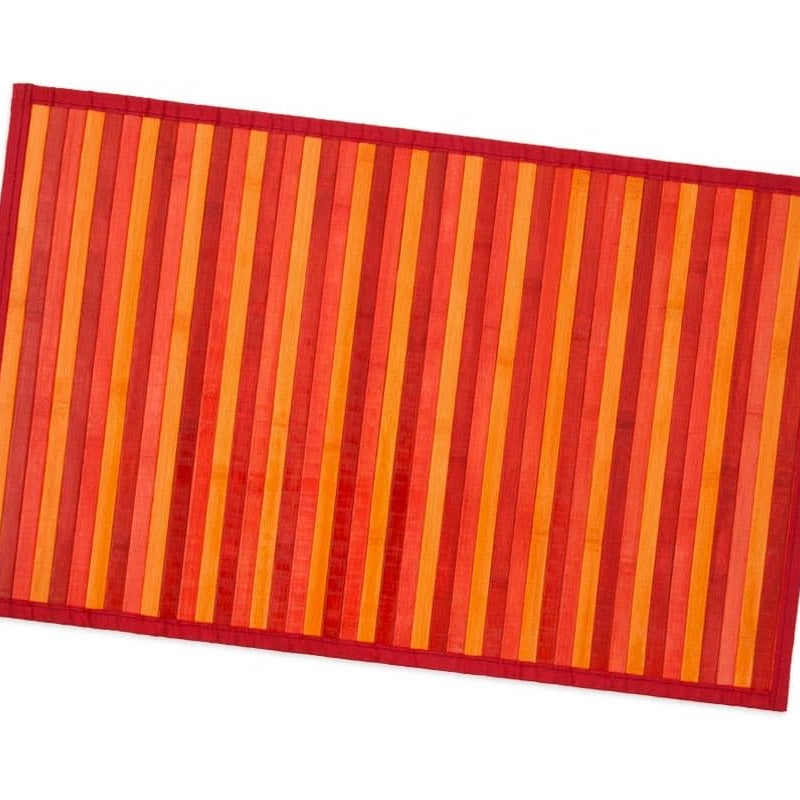 Dywan Bambusowy 50x235 cm Antypoślizgowa Prostokątny Obrus śniadaniowy Czerwony