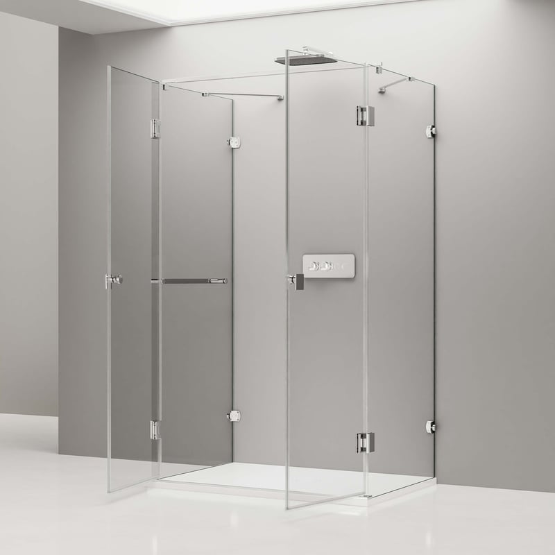 Bernstein Kabina prysznicowa EX412 kształt U - szkło ESG 8mm - 90x90 cm