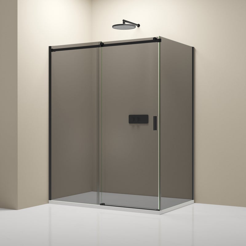Bernstein Kabina prysznicowa NT806 FLEX - szkło szare bezpieczne ESG 8mm - 120x80 cm