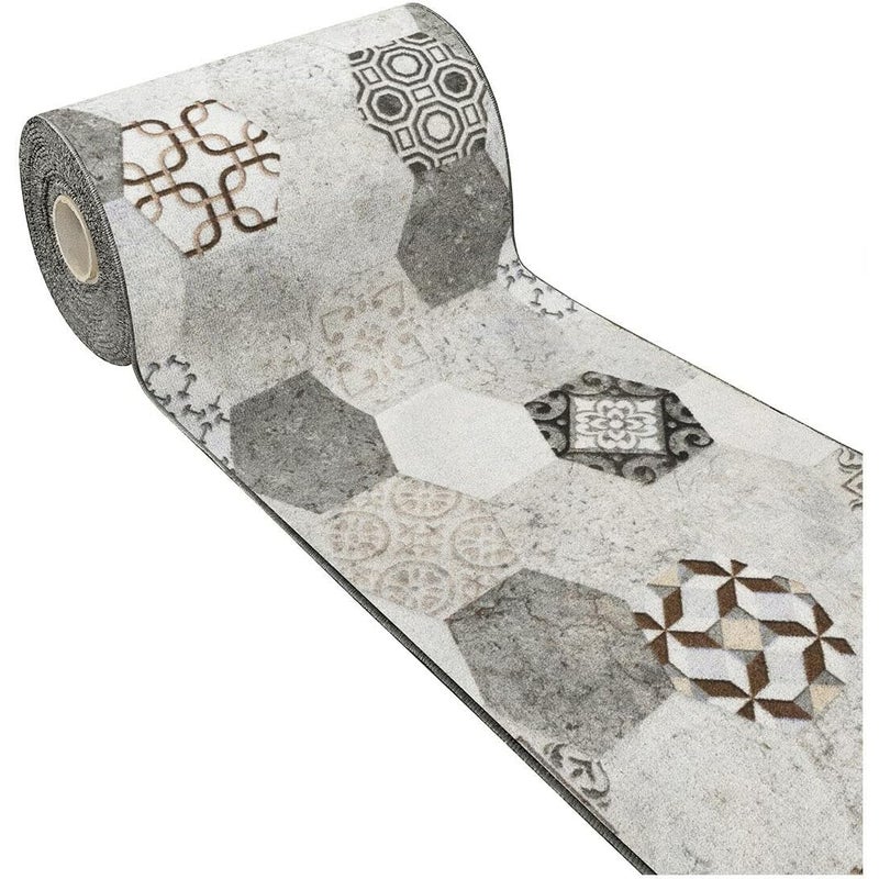 Dywan Kuchenny 50x80 cm Antypoślizgowa 100% Made in Italy Zmywalny Parkiet Majolikowy Rysunek B