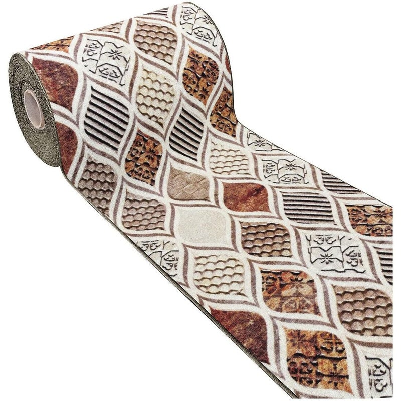 Dywan Kuchenny 50x80 cm Antypoślizgowa 100% Made in Italy Zmywalny Parkiet Majolikowy Rysunek D