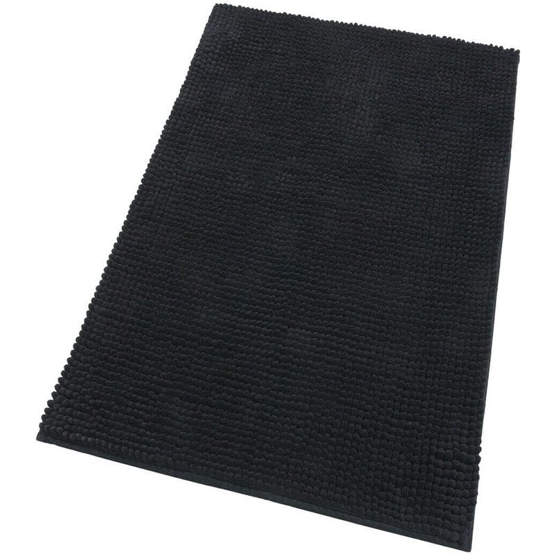 Dywanik łazienkowy Miękki Dywanik Przyłóżkowy 50x80 Cm Antypoślizgowy Długie Włosy Czarny