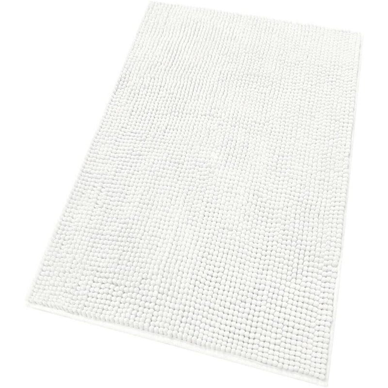 Dywanik łazienkowy Miękki Dywanik Przyłóżkowy 50x80 Cm Antypoślizgowy Długie Włosy Biały