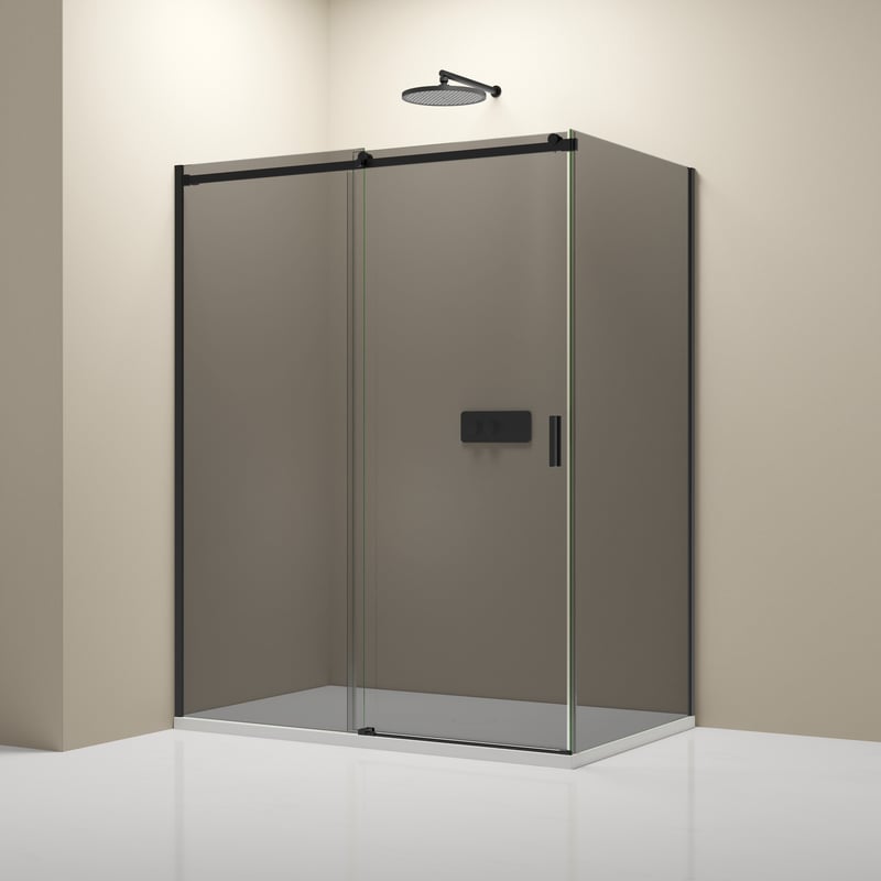 Bernstein Kabina prysznicowa NT806 FLEX - szkło szare bezpieczne ESG 8mm - 100x80 cm