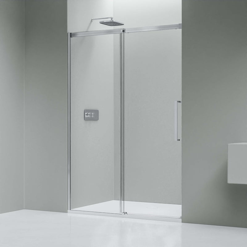 Bernstein DX906 FLEX Drzwi prysznicowe przesuwne 8mm Soft-Close ze ścianką - 110 cm