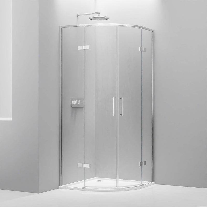 Bernstein Półokrągła kabina prysznicowa EX406A szkło ESG 6 mm - 80x80 cm