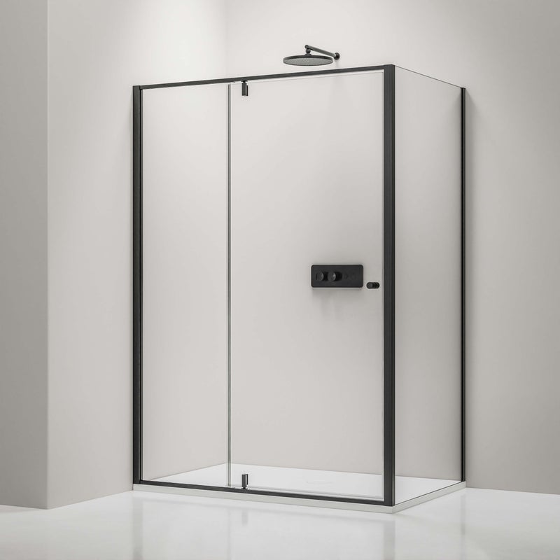 Bernstein Kabina prysznicowa narożna NT606 szkło ESG 6mm - 100x90cm czarny profil