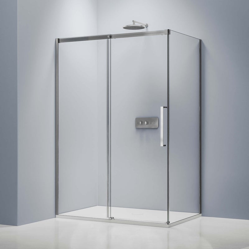 Bernstein Kabina prysznicowa narożna DX906 chrom dzwi przesuwne szkło 8mm - 170x80