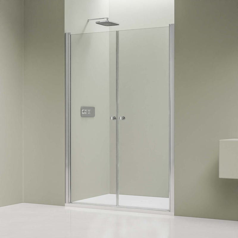 Bernstein Drzwi prysznicowe podwójne skrzydłowe NT218 chrom 92 cm