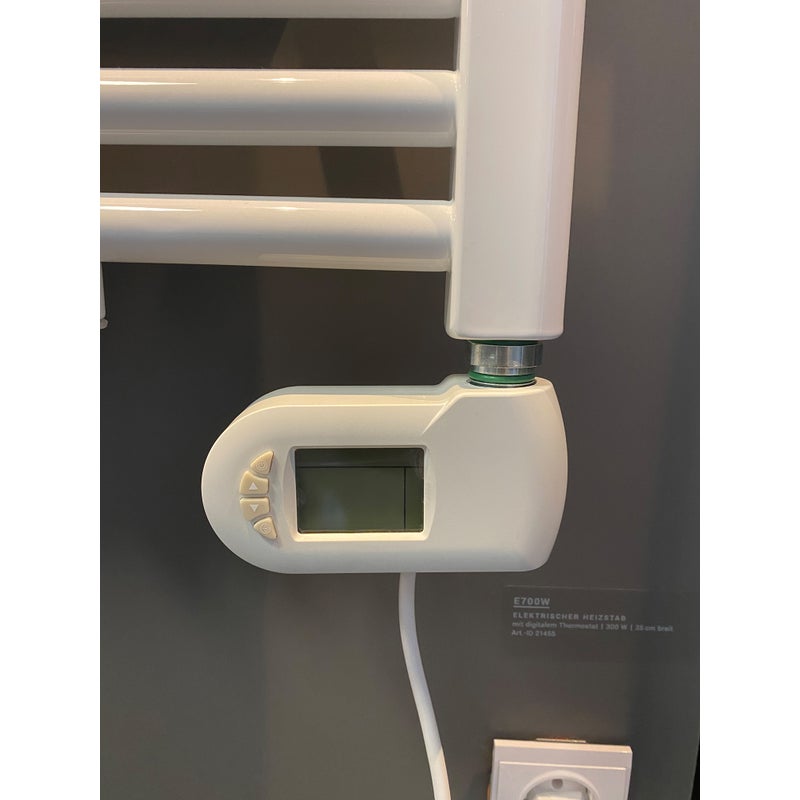 Bernstein Grzałka elektryczna E700W do grzejników łazienkowych - z termostatem cyfrowym w kolorze białym 300 watt