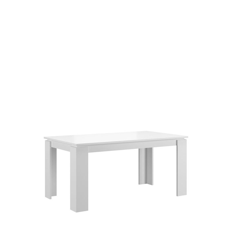 Titan stół do jadalni 160/200 cm zawiera dodatkowe blaty biały.