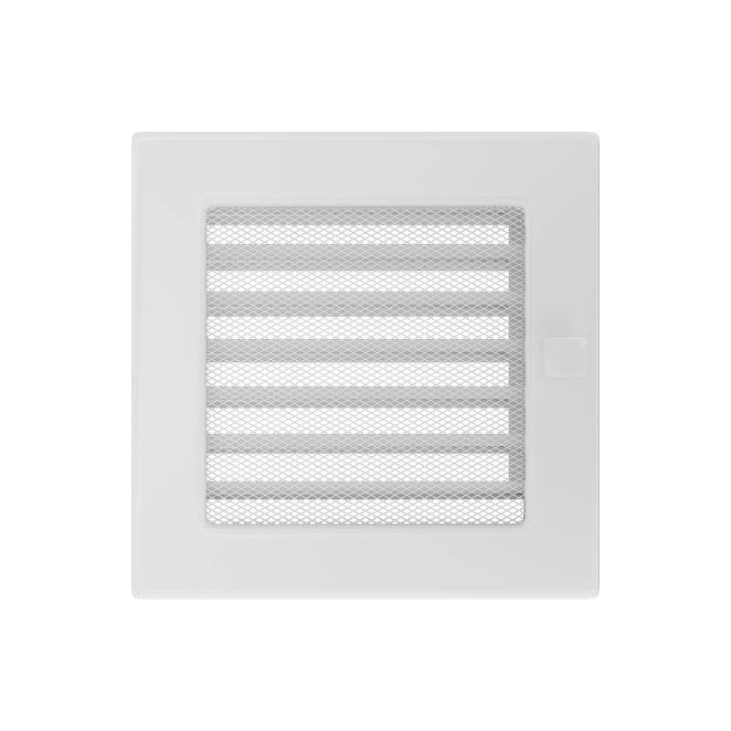 Kratka siatkowa z regulowaną przepustnicą do odprowadzania powietrza - biała - 17 x 30 cm