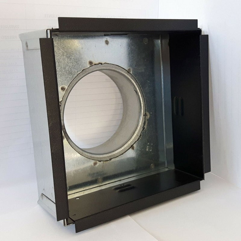 Rama pomocnicza, skrzynka do kratek wentylacyjnych ciepłego/zimnego powietrza-16x15,6 cm (dla kratki L 17 x H 17)-100 mm