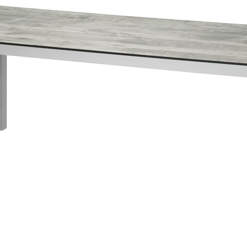 Llama Stół ogrodowy biały szary.