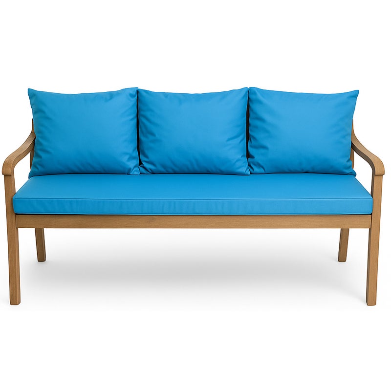 Poduszka ogrodowa na ławkę 150x50x50cm poduszka na meble ogrodowe niebieska, poduszka na balkon taras, poducha ogrodowa na huśtawkę