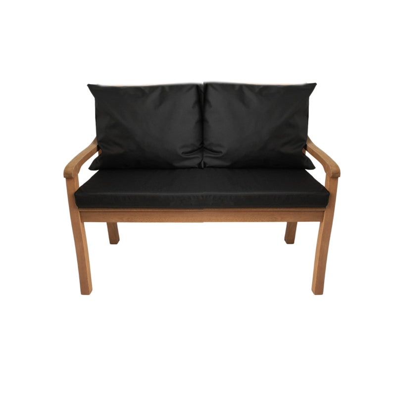 Poduszka ogrodowa na ławkę 120x50x7cm/2x50x56cm Poduszka na ławkę Czarna poduszka na meble ogrodowe Wygodne poduszki na sofę na patio i werandy