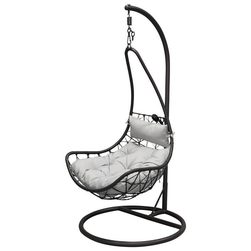 Vide Krzesło ogrodowe wiszące czarny szary.