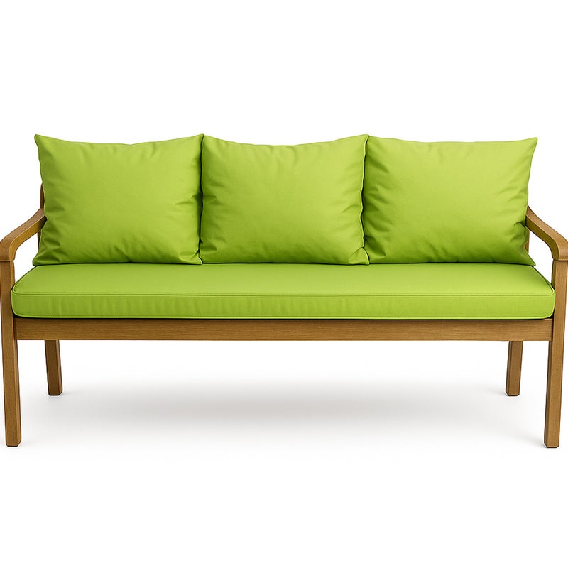 Poduszka ogrodowa na ławkę 150x50x50cm poduszka na meble ogrodowe limonka, poduszka na balkon taras, poducha ogrodowa na huśtawkę