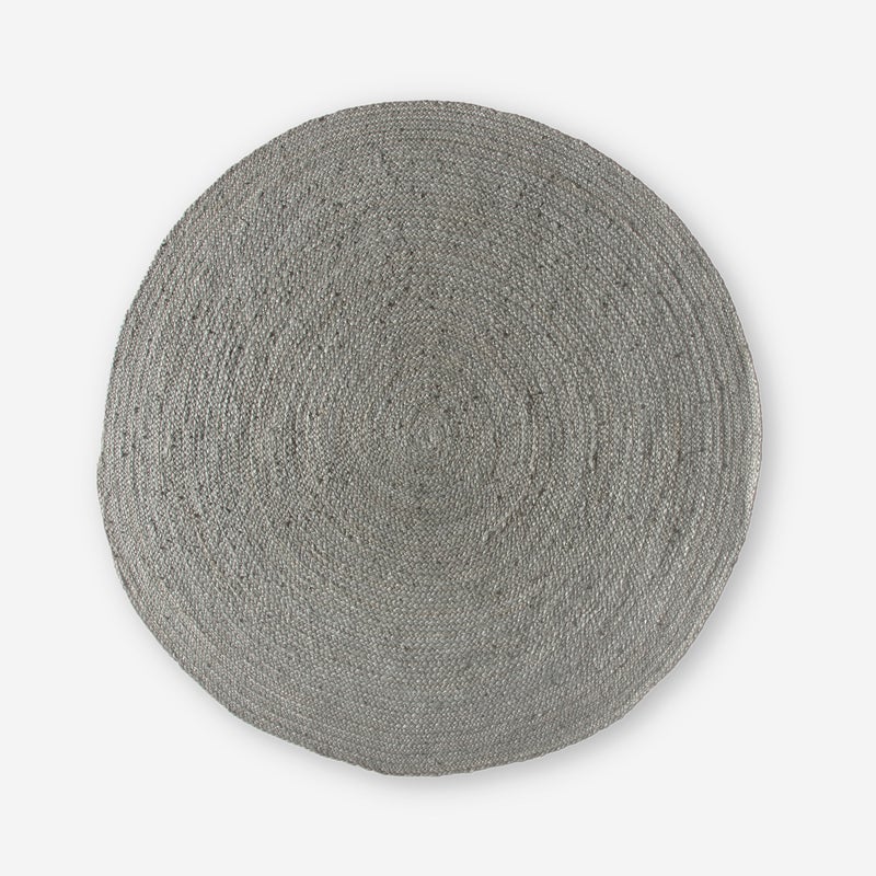 Okrągły dywan jutowy szary Ø140 cm Ręcznie wykonany i trwały
