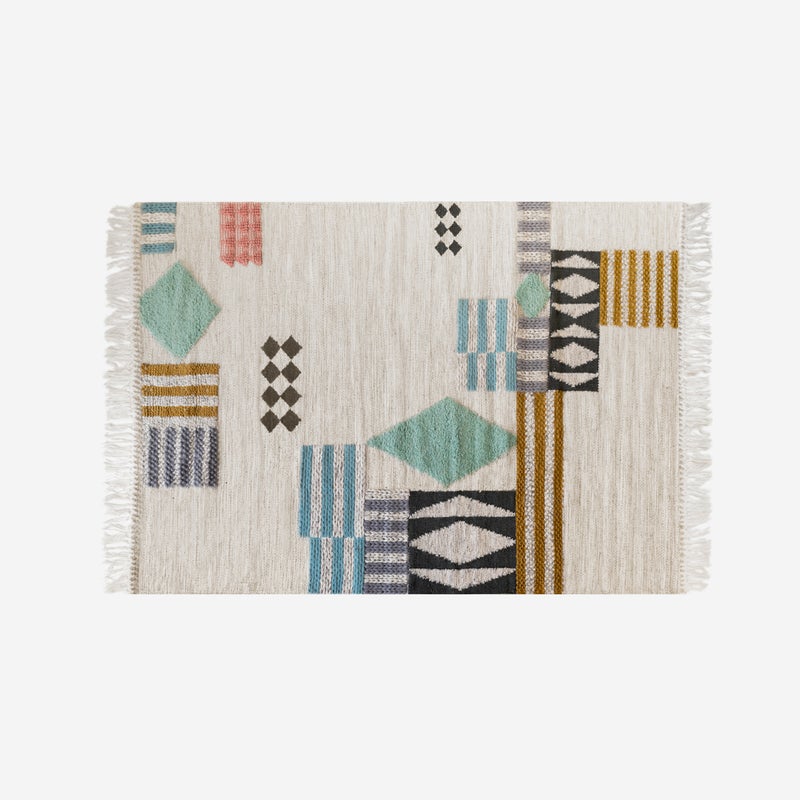 Dywan dziecięcy sensoryczny bawełniany 120x170 cm – Delikatne kolory, ręcznie wykonany