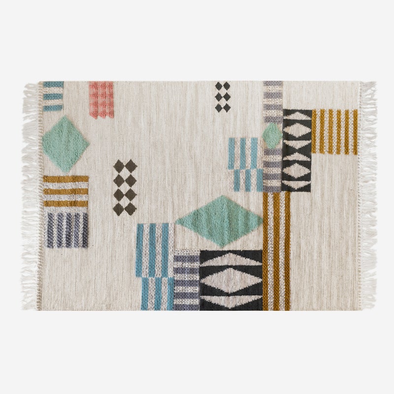 Dywan dziecięcy bawełniany 160x230 cm – Sensoryczny, delikatne kolory, baza naturalna