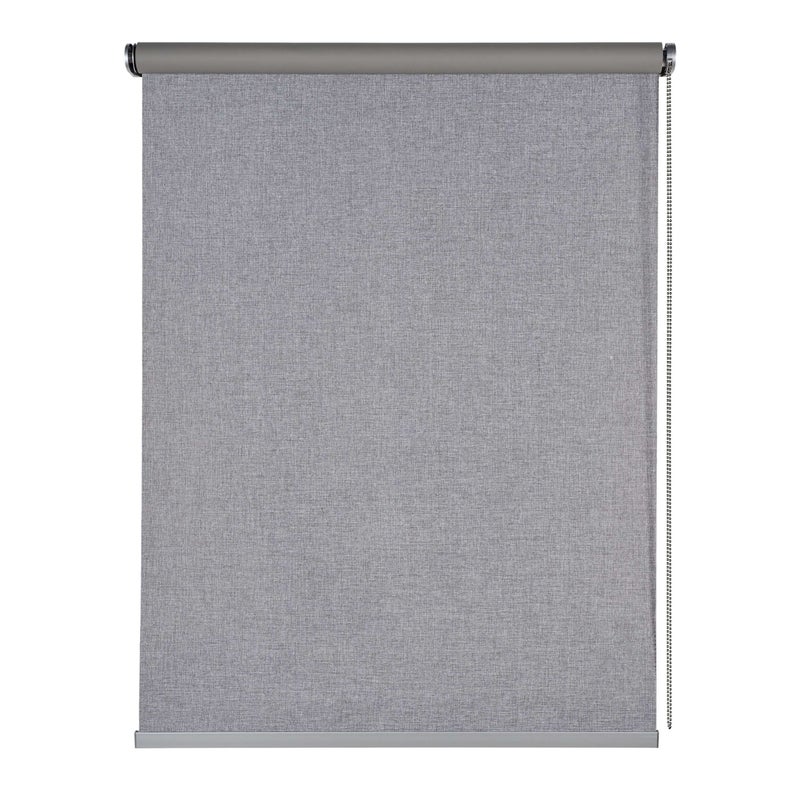 Roleta zaciemniająca blackout, premium, z aluminiowym wykończeniem, szary 140 x 250 cm