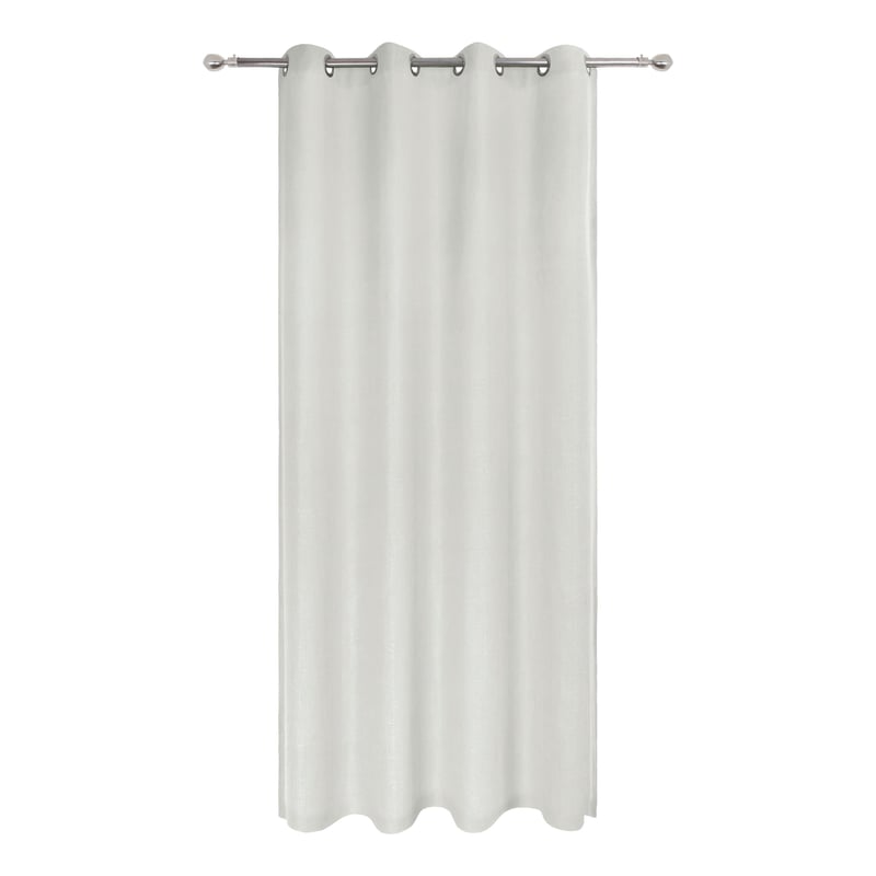 Zasłona filtrująca LENAYA - dł. 140 x wys. 280 cm - Len - Biały